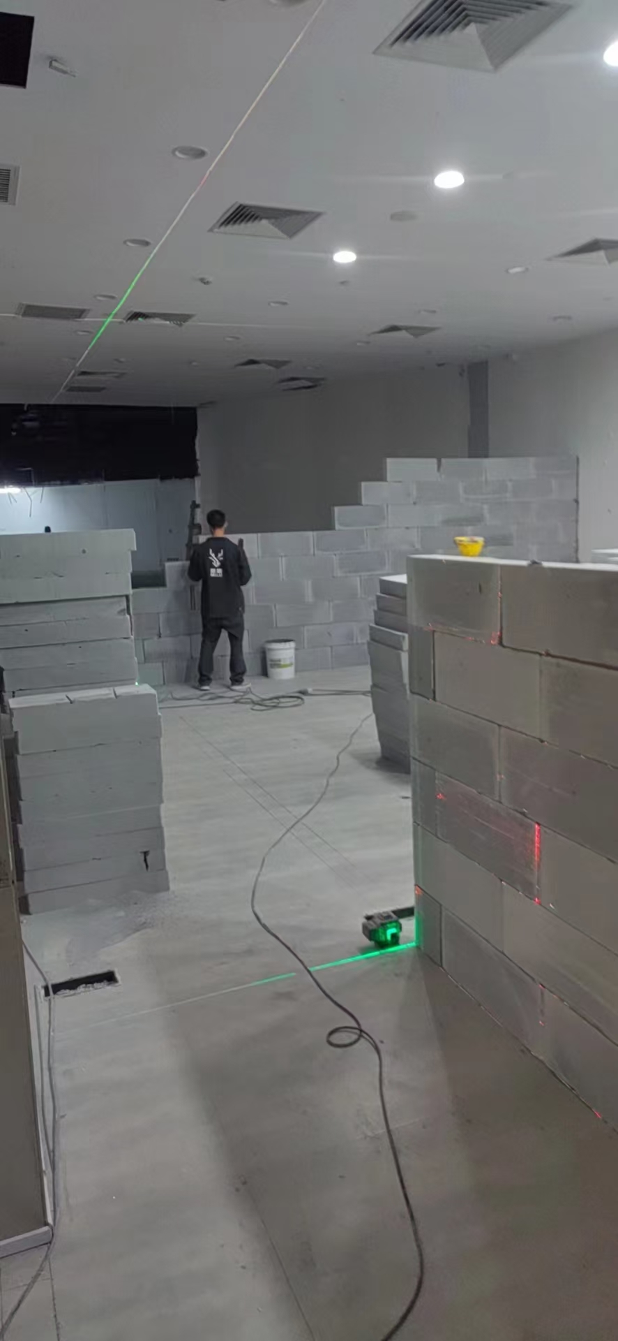 轻质砖隔墙施工现场4